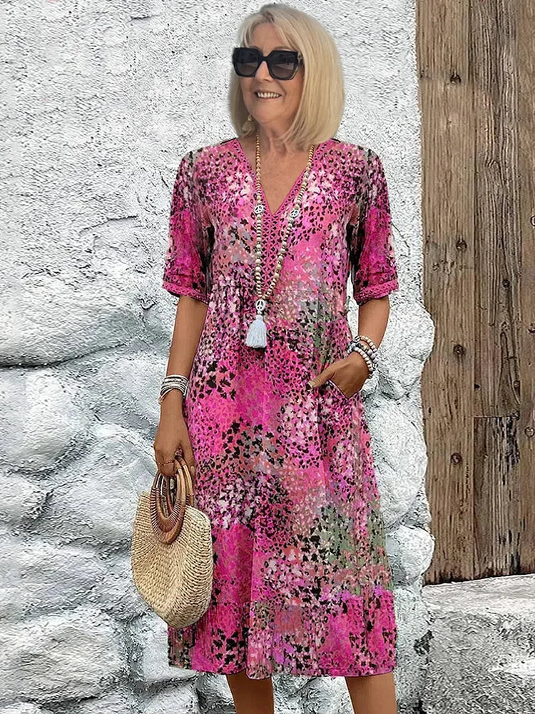 Rachel Vibrant Midi Dress