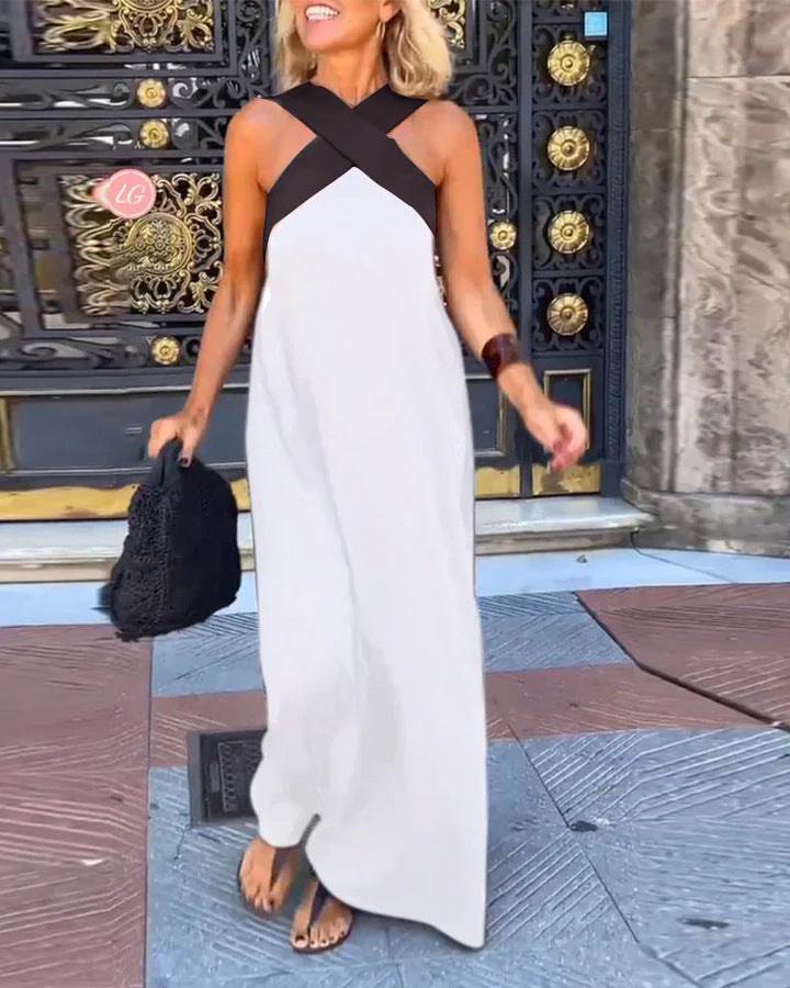 DELPHINE | DRESS WITH CROSSED CUT