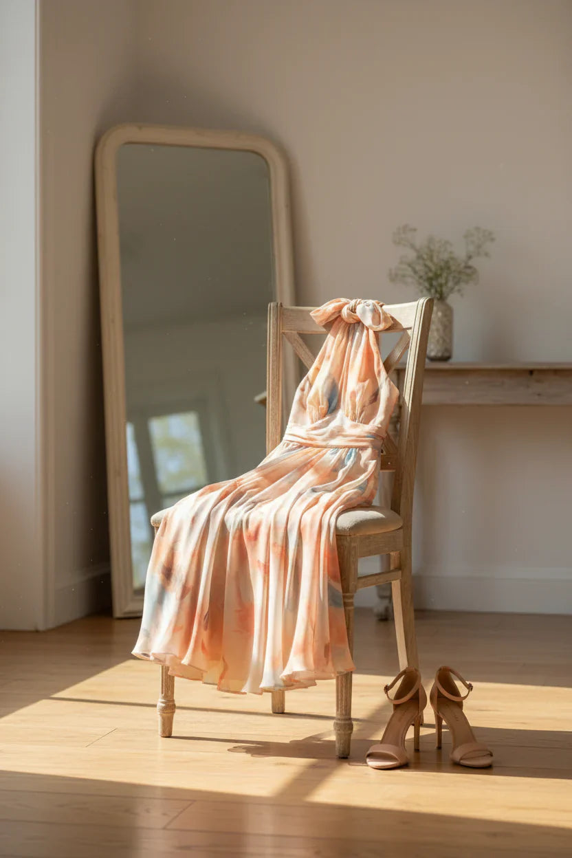 Elin | Soft Halter Midi Dress