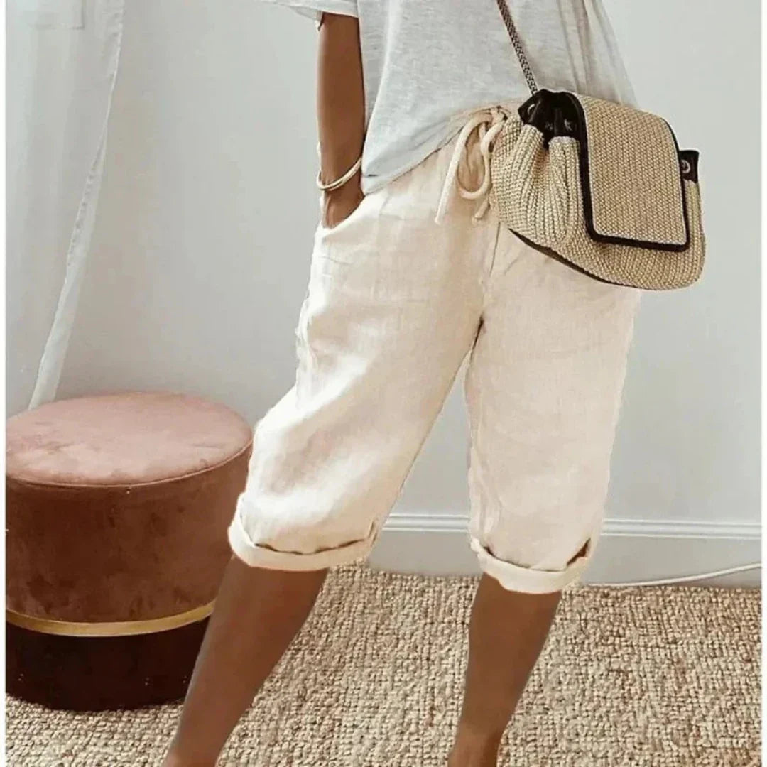 Fenley | Drawstring Capri Shorts