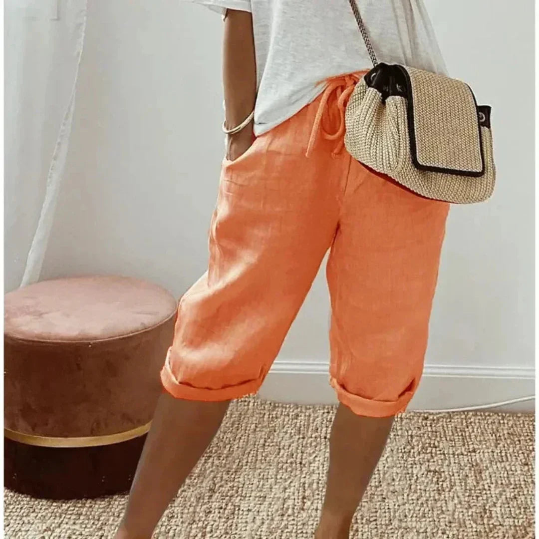 Fenley | Drawstring Capri Shorts