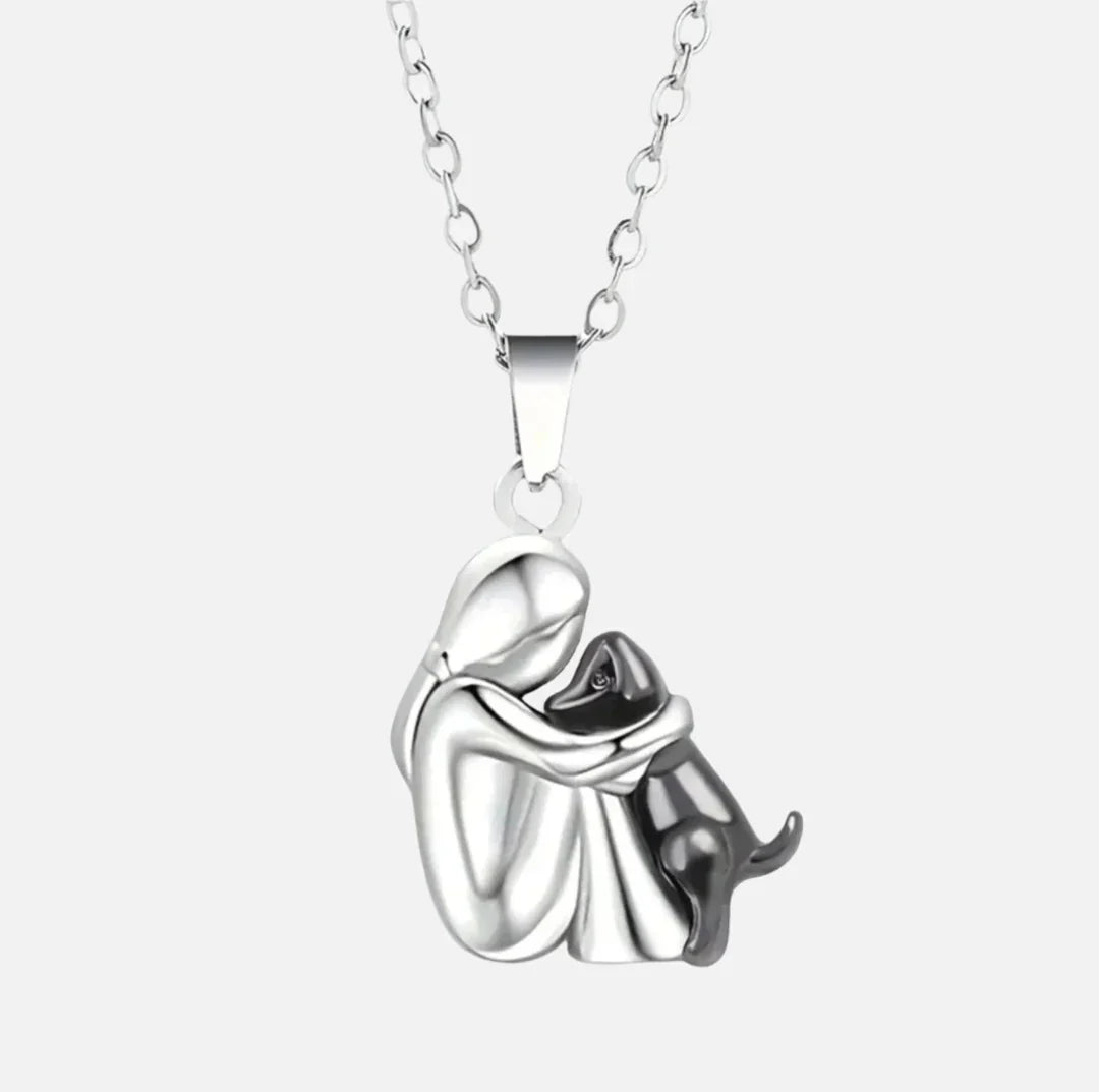 Embrace Dog Pendant Necklace – A Symbol of Love & Loyalty!