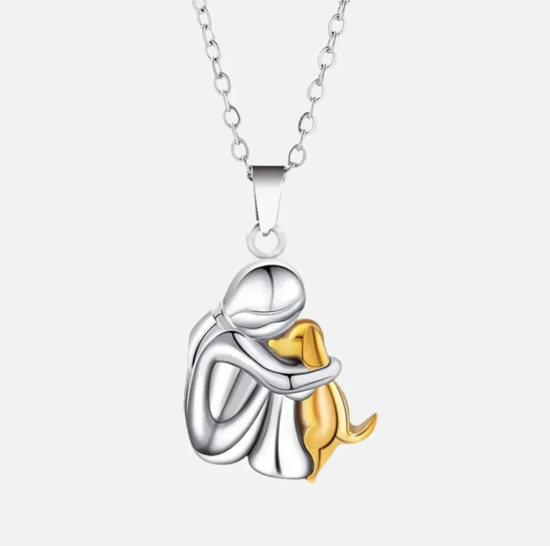 Embrace Dog Pendant Necklace – A Symbol of Love & Loyalty!
