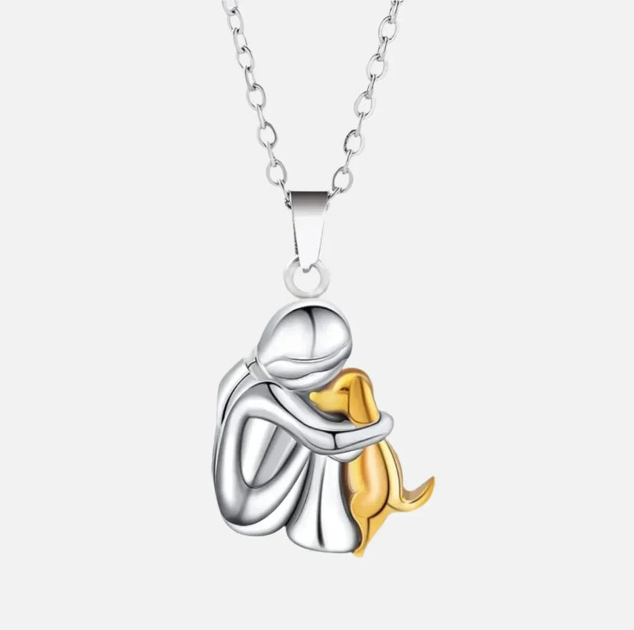 Embrace Dog Pendant Necklace – A Symbol of Love & Loyalty!