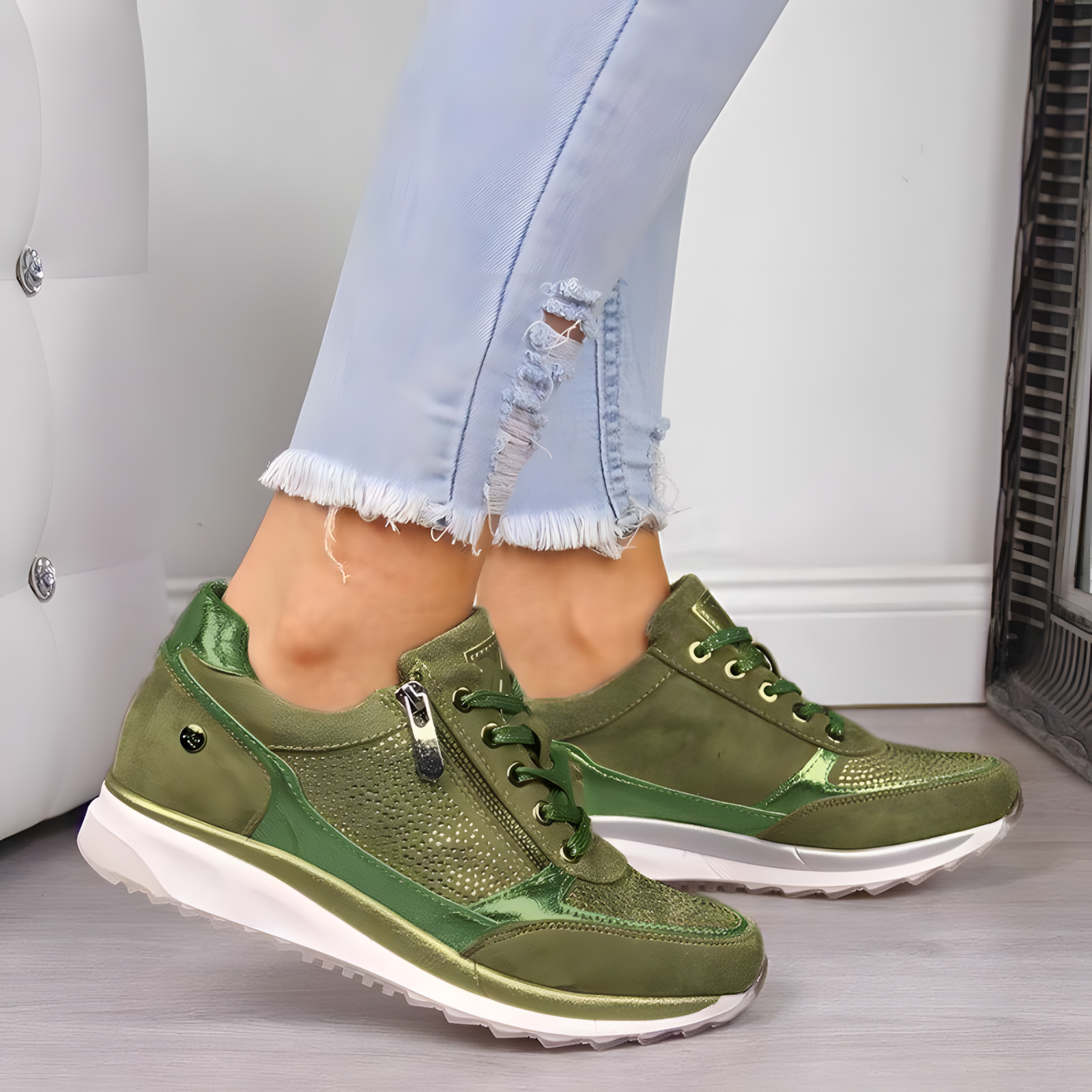 Ginette | Zip-Up Orthopedic Sneakers