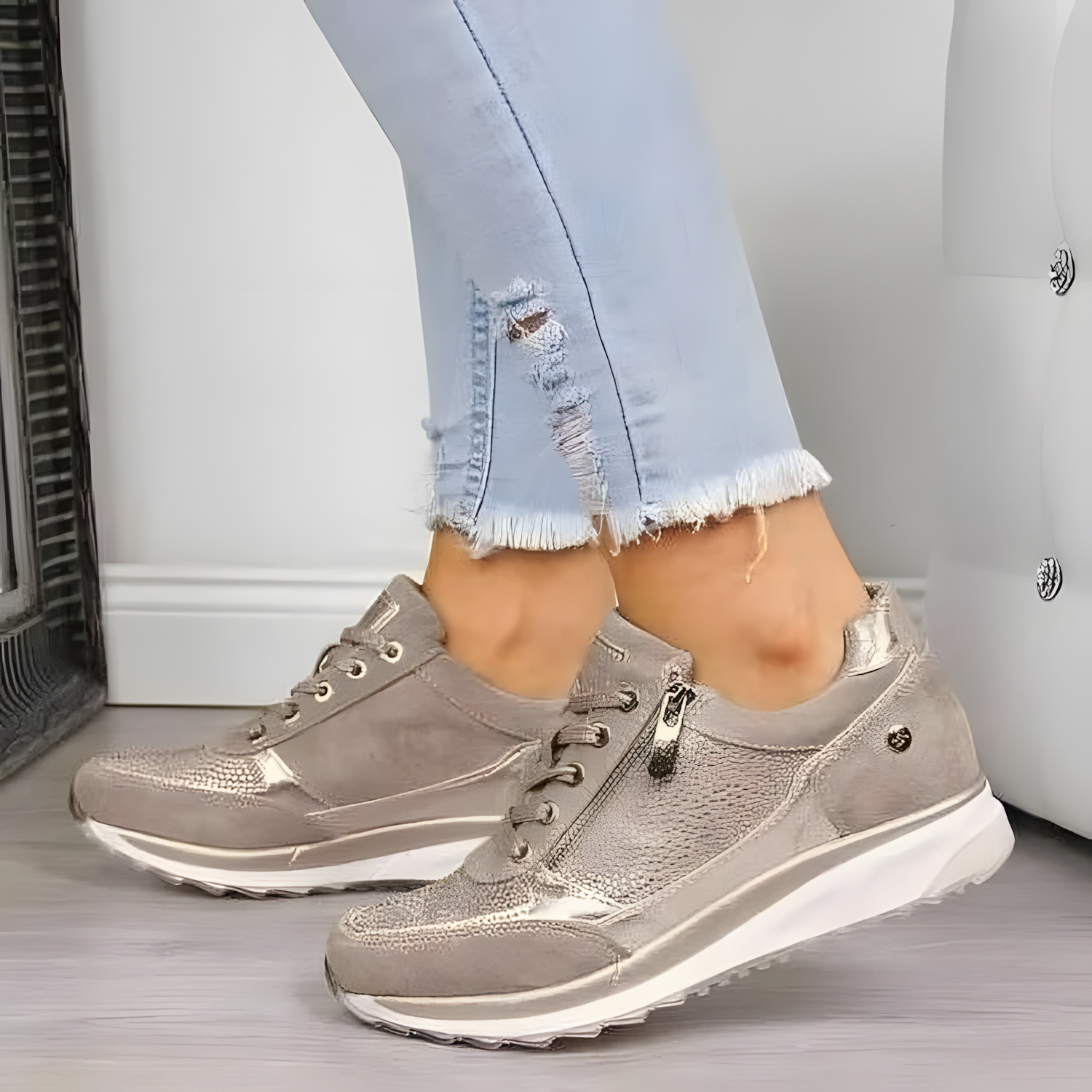 Ginette | Zip-Up Orthopedic Sneakers