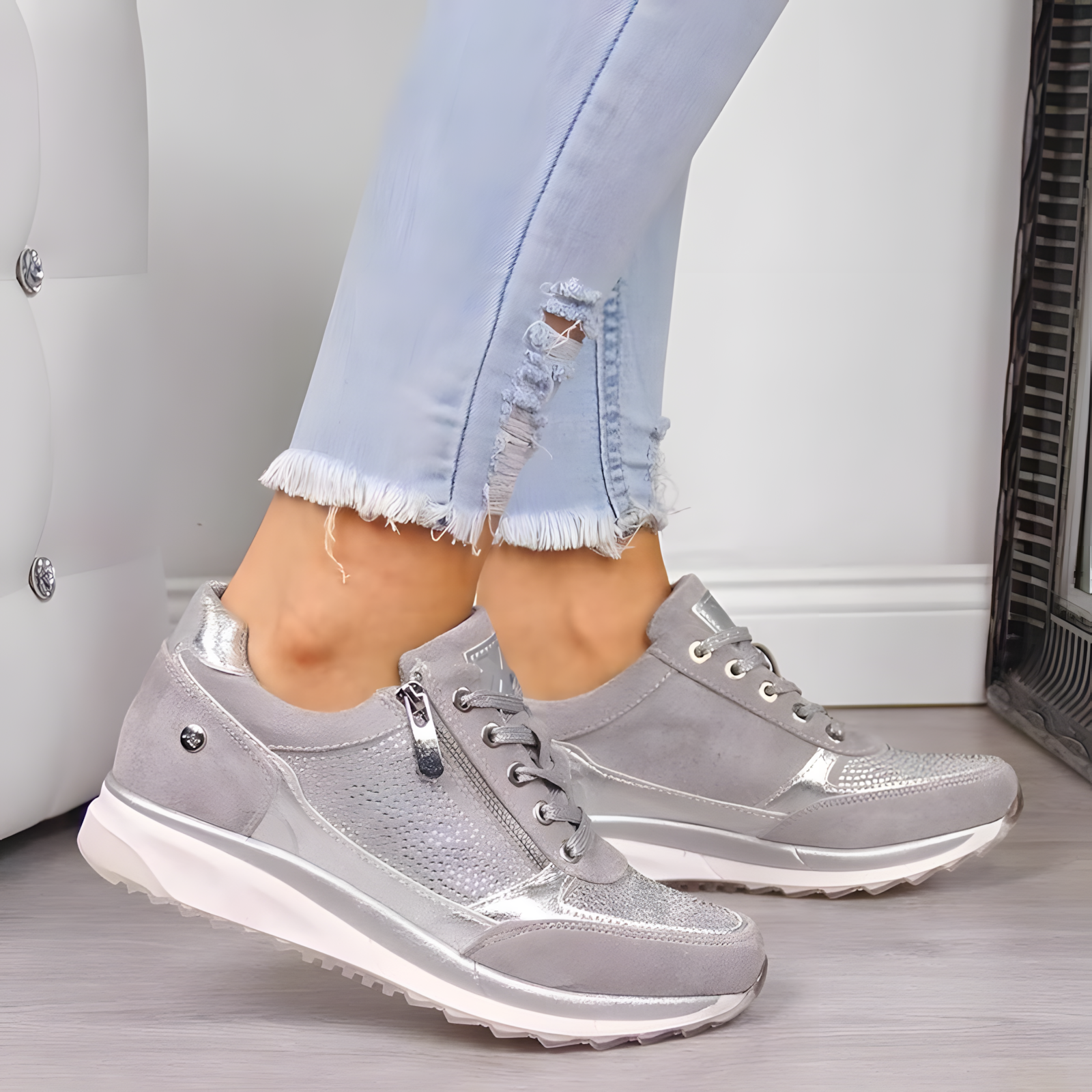 Ginette | Zip-Up Orthopedic Sneakers