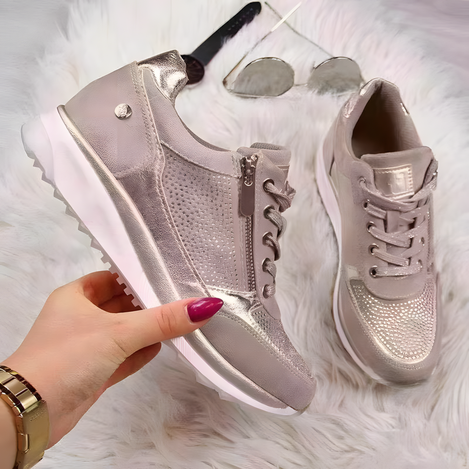 Ginette | Zip-Up Orthopedic Sneakers
