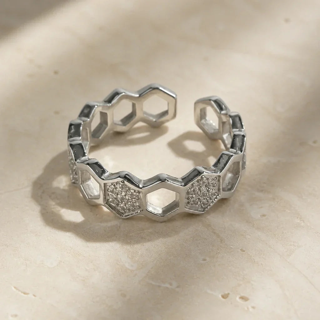 Verona Link Chain Adjustable Ring