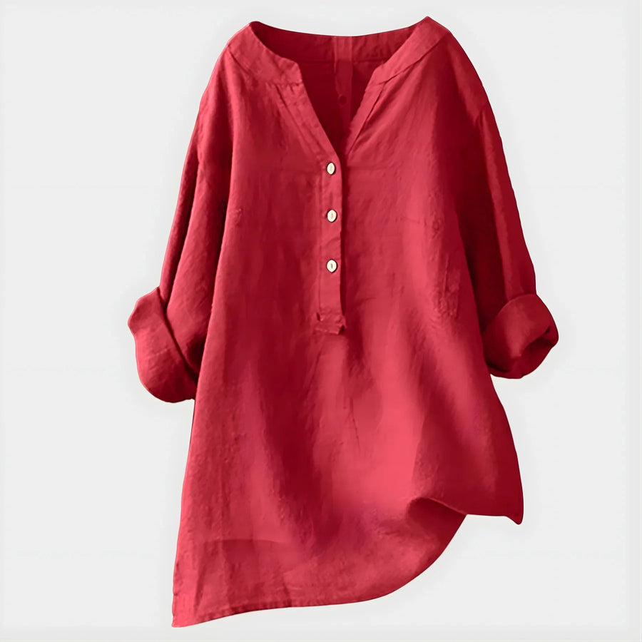 Veronique™ Elegant V-Neck Blouse