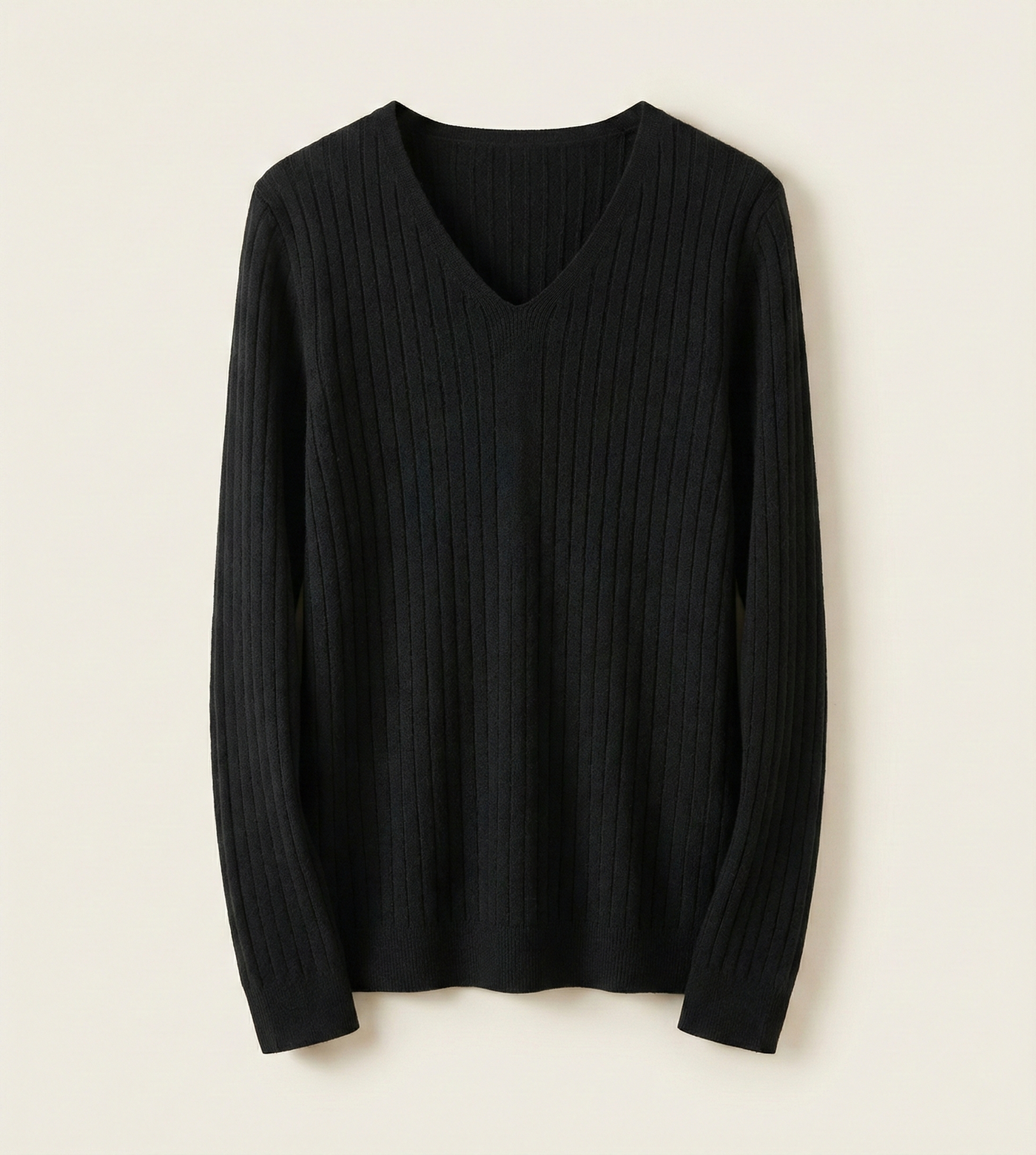 The Sienna Fine-Rib V-Neck