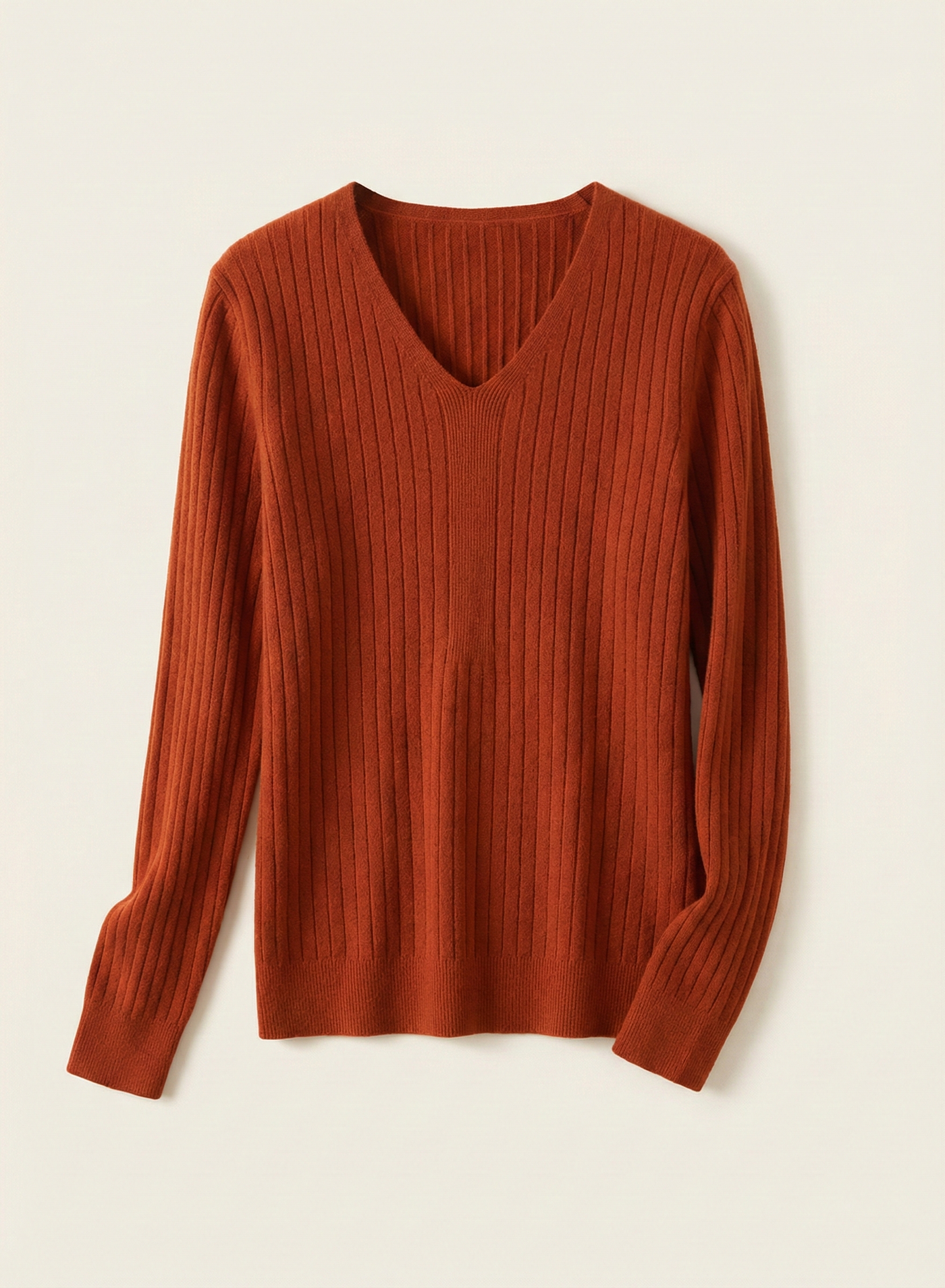 The Sienna Fine-Rib V-Neck