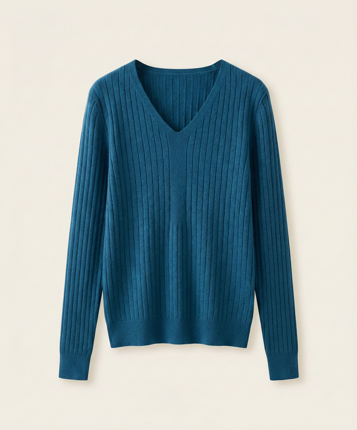 The Sienna Fine-Rib V-Neck