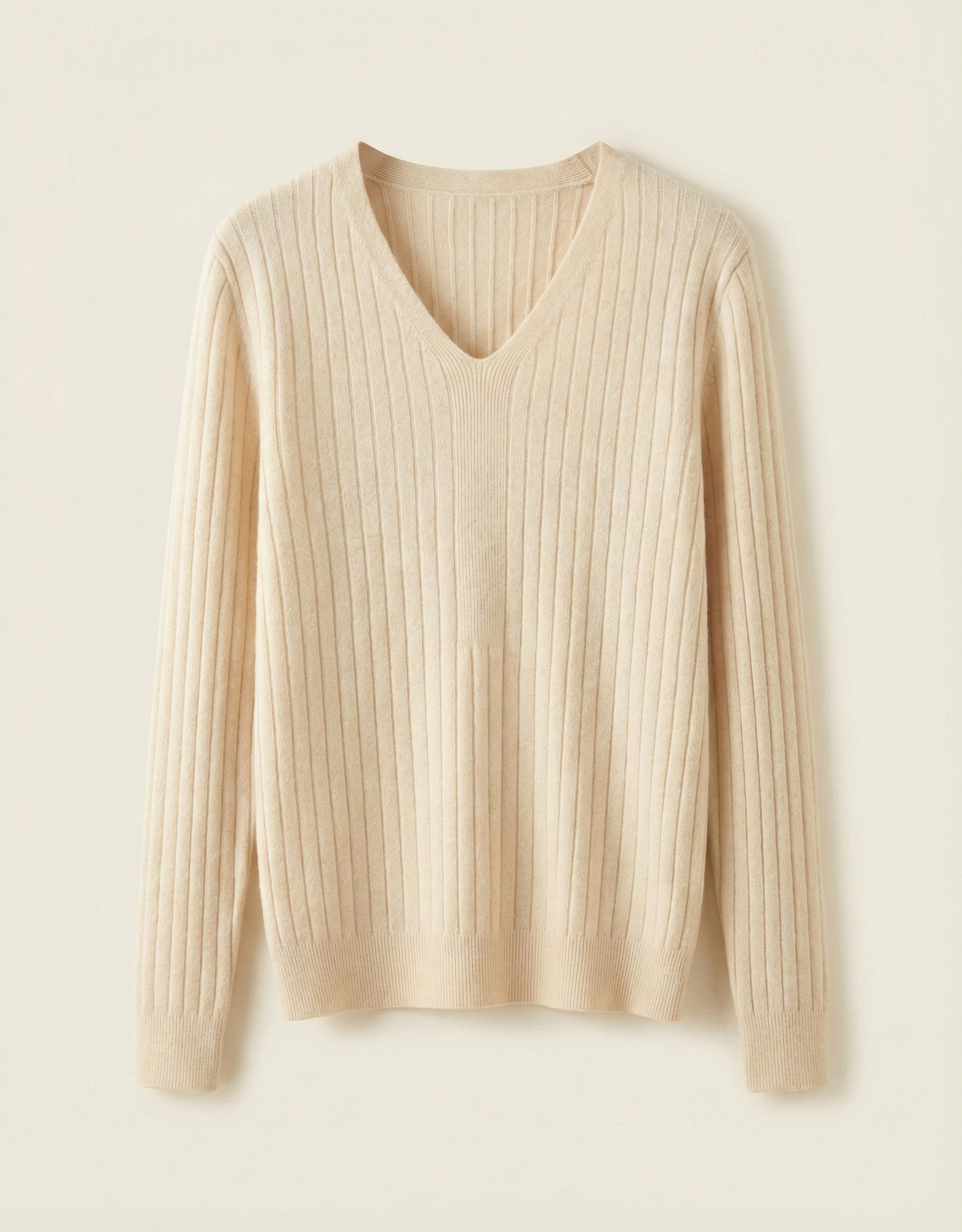 The Sienna Fine-Rib V-Neck